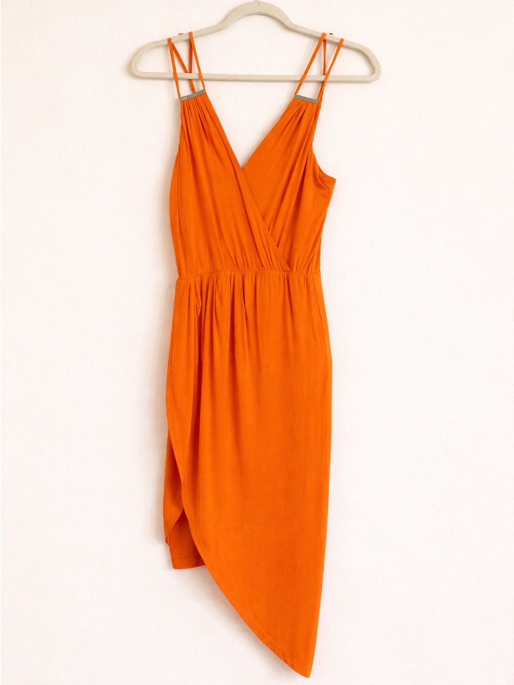 Bebe Orange Asymmetrical Dress - Sz Small